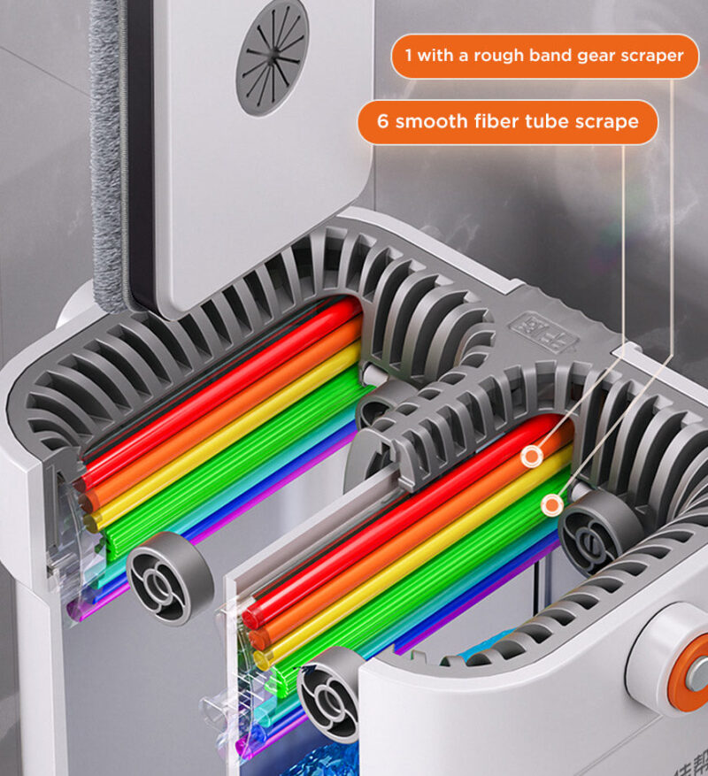 Joybos®Free-Press Colorful Mop Bucket and Wringer Combo - Image 4