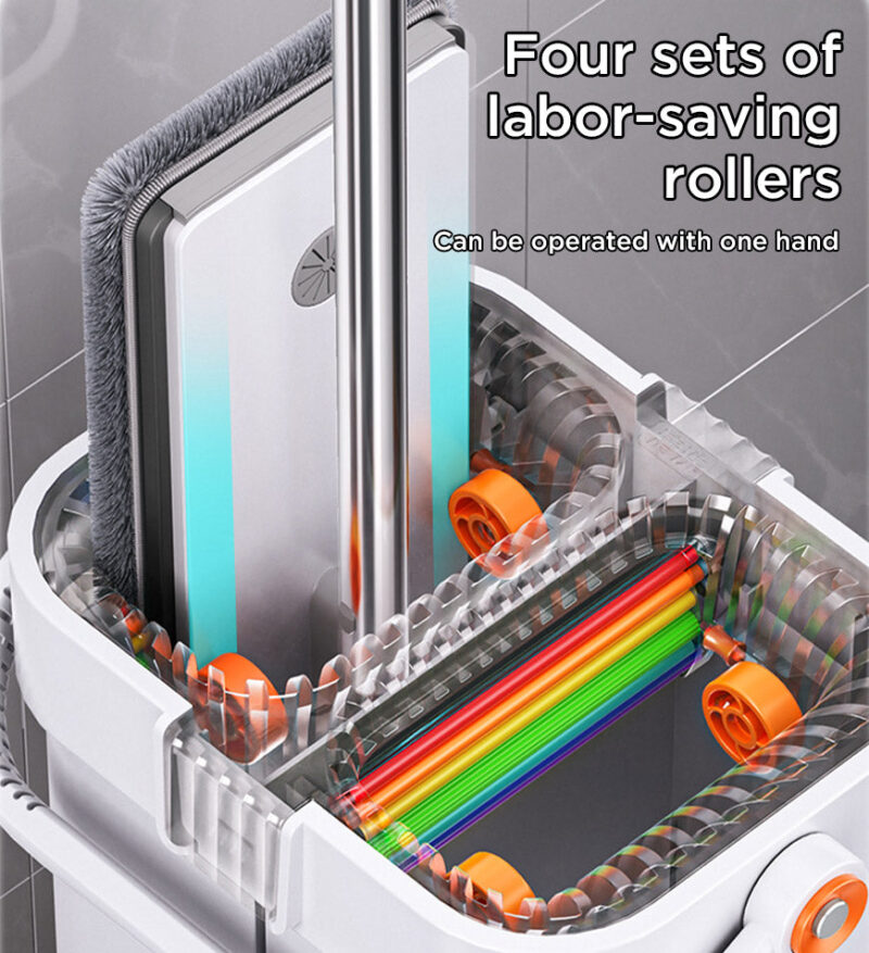 Joybos®Free-Press Colorful Mop Bucket and Wringer Combo - Image 5