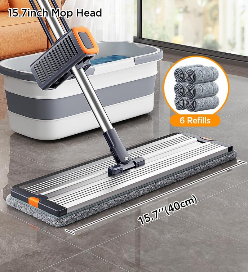 Joybos® Rotating Large Flat Mop Set With Dewatering Scraper Z147 - Image 14