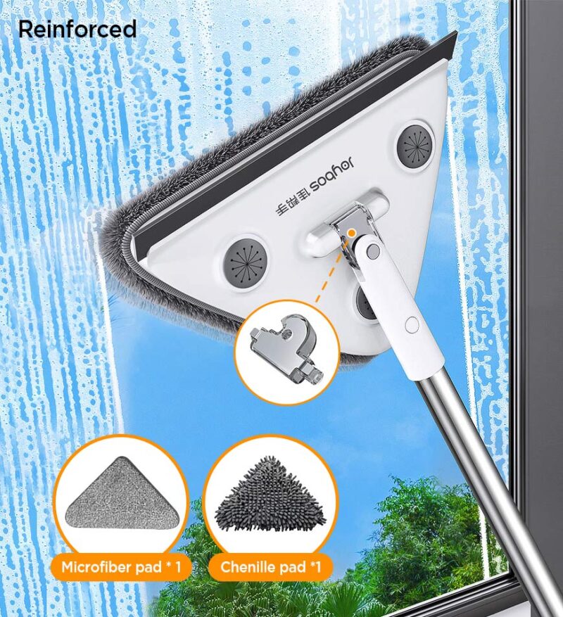 Joybos® Long Handled Wall Cleaner with Microfiber and Chenille Pad Z138 - Image 13