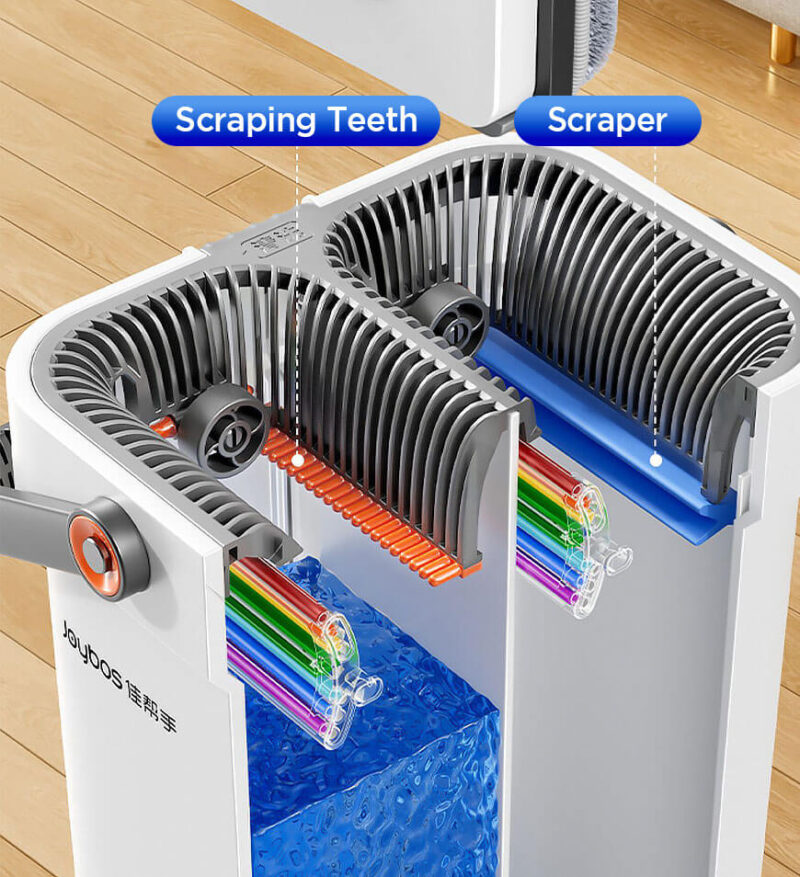 Joybos® Upgrade 2+2 Scrapers 16" Large Flat Mop and Bucket System Z84 - Image 4