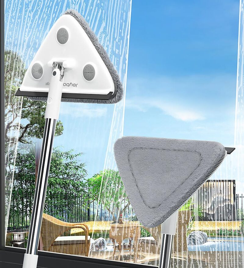 Joybos® Long Handled Wall Cleaner with Microfiber and Chenille Pad Z138 - Image 2