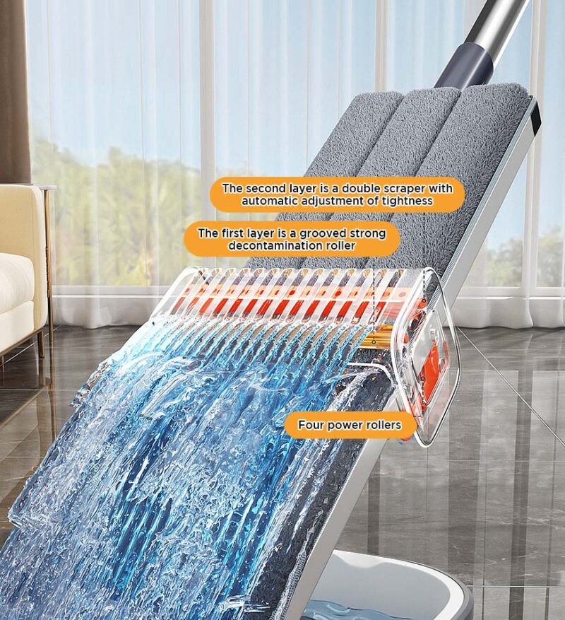 Joybos® Rotating Large Flat Mop Set With Dewatering Scraper Z147 - Image 6