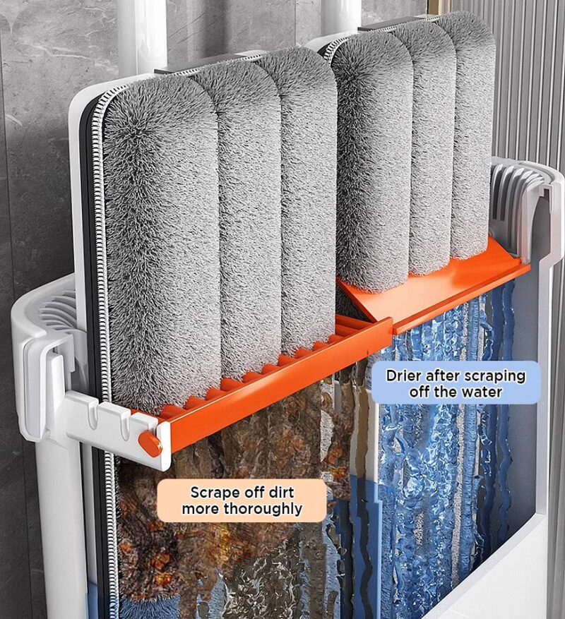 Joybos® 16" Large Flat Mop and Bucket With 4 Upgrade Wringer System Z88 - Image 6