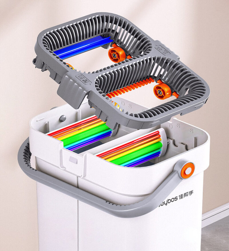 Joybos® Upgrade 2+2 Scrapers 16" Large Flat Mop and Bucket System Z84 - Image 9