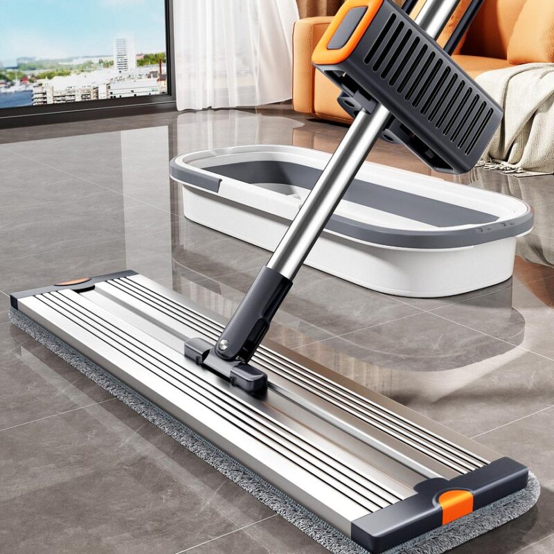 Joybos® Rotating Large Flat Mop Set With Dewatering Scraper Z147