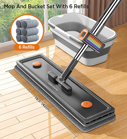Joybos® Home Cleaning Flat Floor Mop and Bucket with Wringer Set